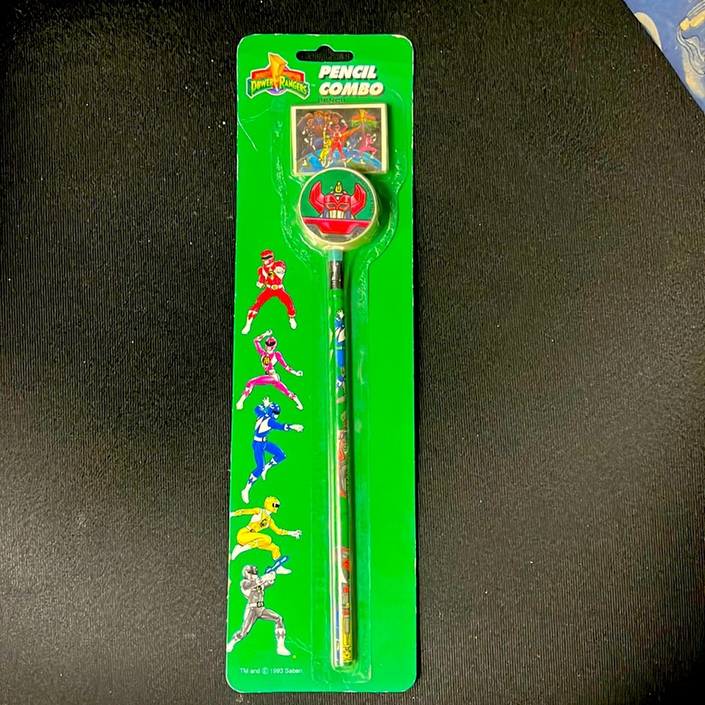 Power Rangers vintage pencil eraser sharpener combo set collectible collectors